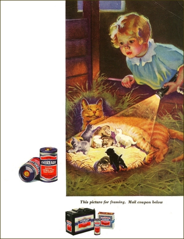 Винтажная реклама с кошками