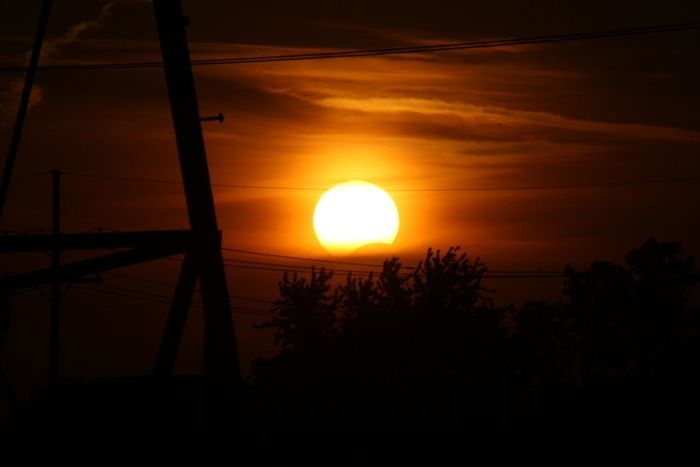 Красивые фотографии Солнечного Затмения
