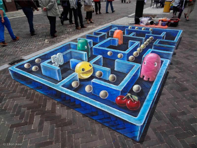 Удивительный 3D Street Painting