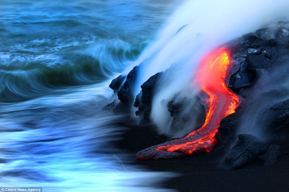 Экстремальное фотографирование извержения вулкана