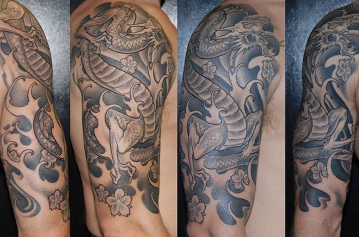 Яркие татуировки на разных частях тела