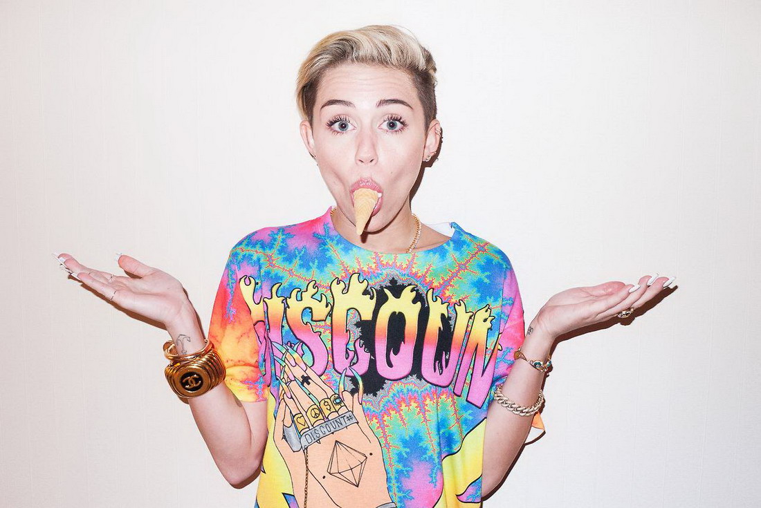 Miley Cyrus – Braless See-Through Photoshoot by Terry Richardson