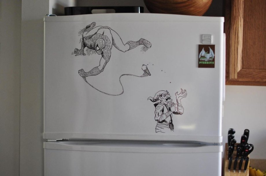 Забавные Рисунки на Холодильнике
