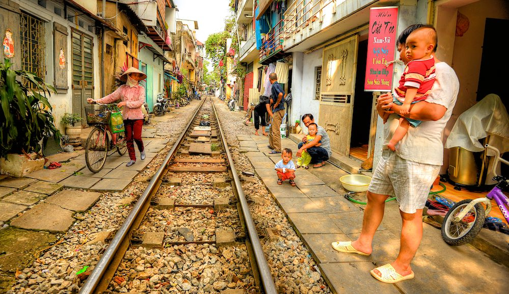 Железнодорожная линия в Ханое